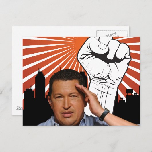 Hugo Chavez-stijl Briefkaart (Voorkant / Achterkant)
