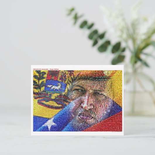 Hugo Chavez - Venezuela. Briefkaart (Staand voorkant)