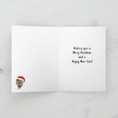 Hugo de worsthond feestdagen kaart (Binnen)