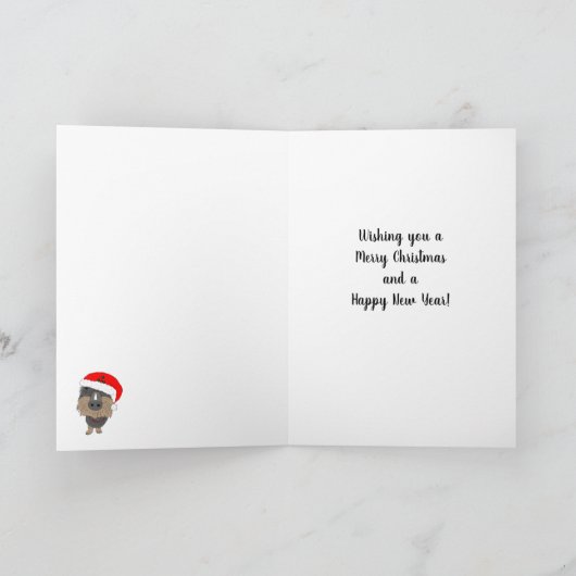 Hugo de worsthond feestdagen kaart (Binnen)