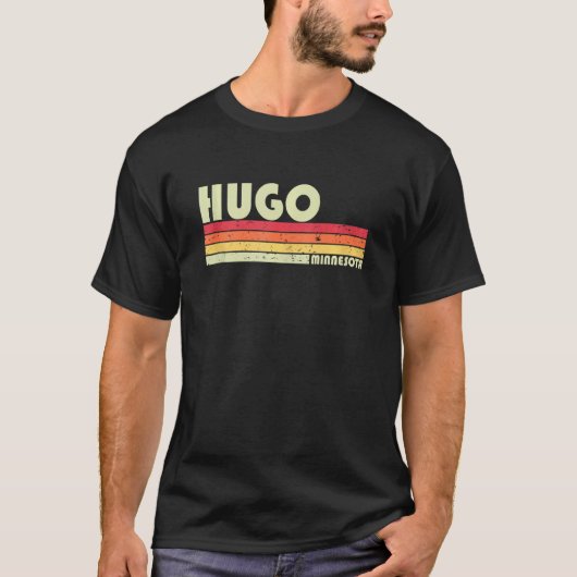 HUGO MN MINNESOTA Funny City Home Roots Gift Retro T-shirt (Voorkant)