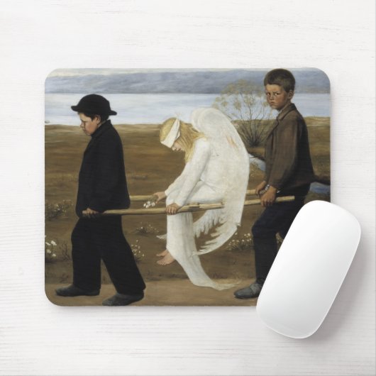 Hugo Simberg - De gewonde Engel Muismat (Met muis)