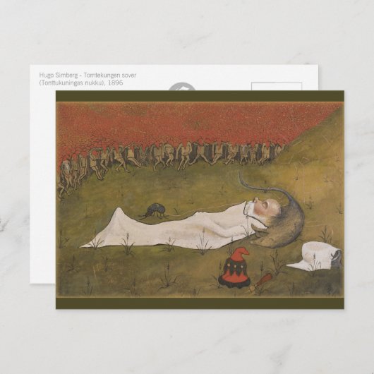 Hugo Simberg Tomtekungen sover CC0428 Briefkaart (Voorkant / Achterkant)