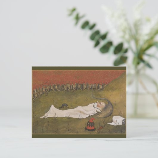 Hugo Simberg Tomtekungen sover CC0428 Briefkaart (Staand voorkant)