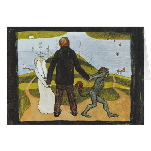 Hugo Simberg Vägskälet Tienhaarassa CC0472 Card (Voorkant Horizontaal)