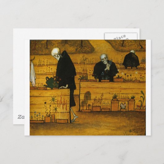 Hugo Simberg's tuin van de dood Briefkaart (Voorkant / Achterkant)