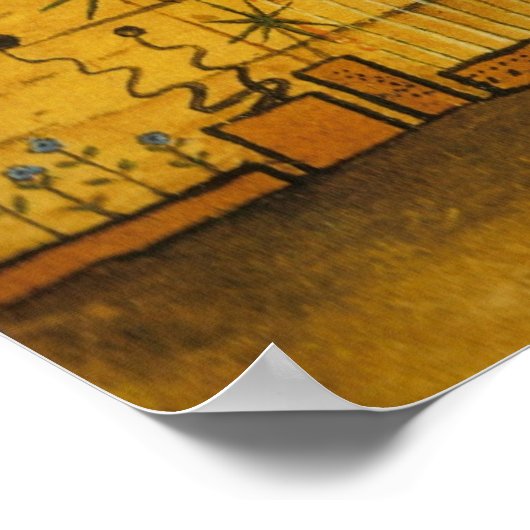 Hugo Simberg's tuin van de dood Poster (Hoek)