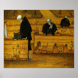 Hugo Simberg's tuin van de dood Poster