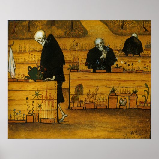 Hugo Simberg's tuin van de dood Poster (Voorkant)