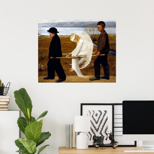 Hugo Simerg De gewonde Engel Poster (Thuiskantoor)