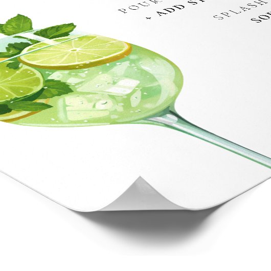 Hugo Spritz Bar Teken Koppels Douche Poster (Hoek)