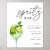 Hugo Spritz Bar Teken Koppels Douche Poster (Voorkant)