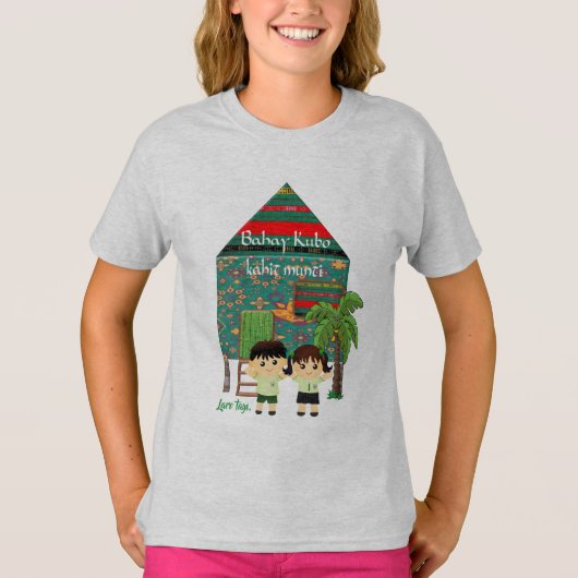 Hugot line "Laro tayo", Bahay Kubo, Filipijnen T-shirt (Voorkant)