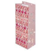 Hugs and kisses baby wijn cadeautas (Achterkant Gekanteld)