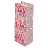 Hugs and kisses baby wijn cadeautas (Voorkant Gekanteld)