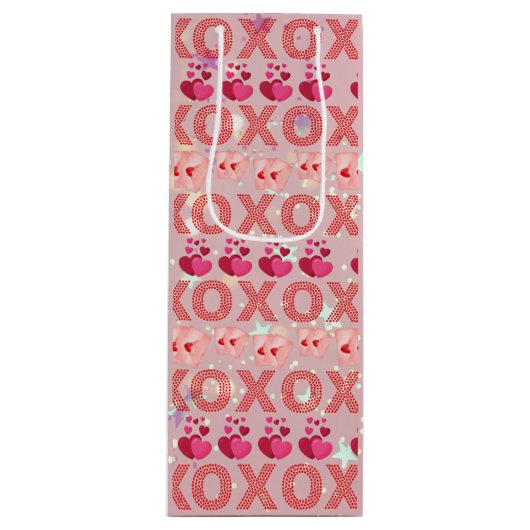 Hugs and kisses baby wijn cadeautas (Voorkant)