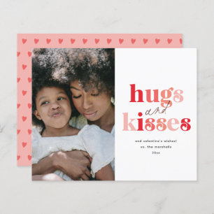 Hugs and Kisses Budget Photo Valentijnsdag Card