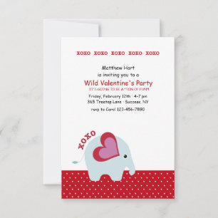 Hugs and Kisses Invitation Kaart