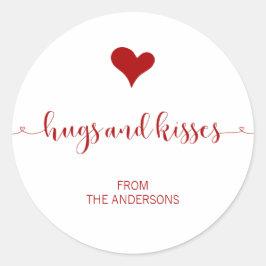 Hugs and Kisses Valentijnsdag Sticker
