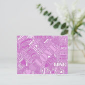 Hugs and Kisses Word Cloud Gold ID286 Briefkaart (Staand voorkant)