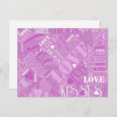 Hugs and Kisses Word Cloud Gold ID286 Briefkaart (Voorkant / Achterkant)