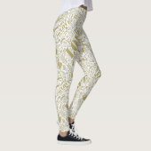 Hugs and Kisses Word Cloud Gold ID286 Leggings (Rechts)