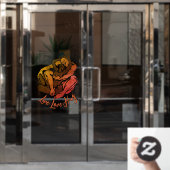 Hugs Decal Personalized Love Hugs Window Cling (Kantoordeur)