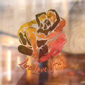 Hugs Decal Personalized Love Hugs Window Cling (Vel 2)