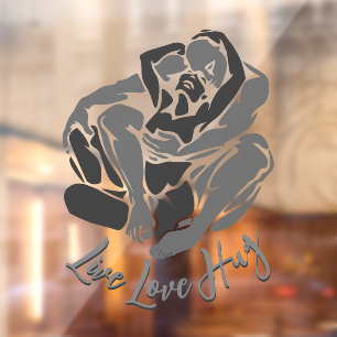 Hugs Decal Personalized Love Hugs Window Cling
