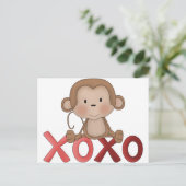 Hugs- en Kisses-aap Briefkaart (Staand voorkant)