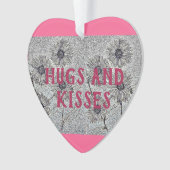 Hugs en Kisses Acrylsiermiddel Ornament (voorkant)