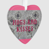 Hugs en Kisses Acrylsiermiddel Ornament (voorkant)