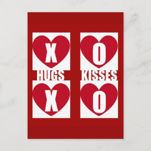 Hugs en Kisses Briefkaart
