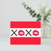 Hugs en Kisses Briefkaart (Staand voorkant)