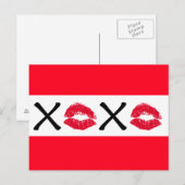 Hugs en Kisses Briefkaart (Voorkant / Achterkant)