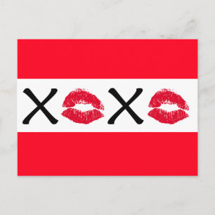 Hugs en Kisses Briefkaart