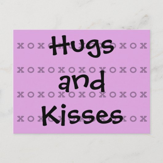 Hugs en Kisses Briefkaart (Voorkant)