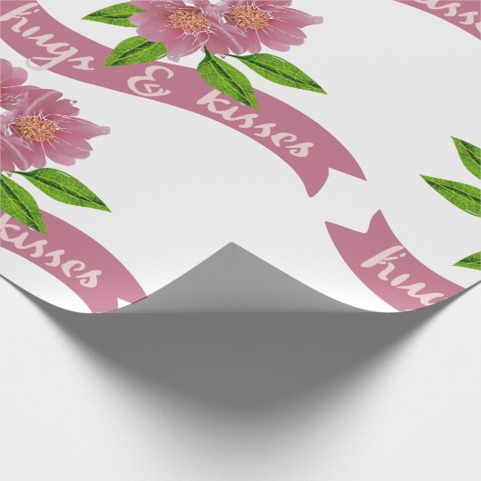 Hugs- en kisses-cadeaupapier cadeaupapier (Hoek)