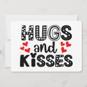 Hugs en Kisses Feestdagenkaart (Voorkant)