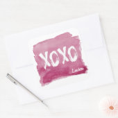 Hugs en Kisses | Gepersonaliseerde Sticker (Envelop)