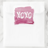 Hugs en Kisses | Gepersonaliseerde Sticker (Tas)