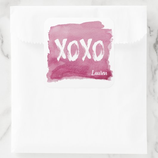 Hugs en Kisses | Gepersonaliseerde Sticker (Tas)