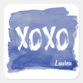 Hugs en Kisses | Gepersonaliseerde Sticker (Voorkant)