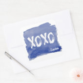 Hugs en Kisses | Gepersonaliseerde Sticker (Envelop)