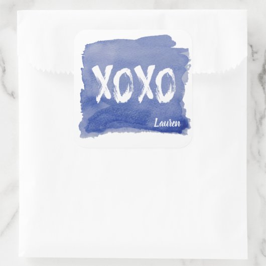 Hugs en Kisses | Gepersonaliseerde Sticker (Tas)