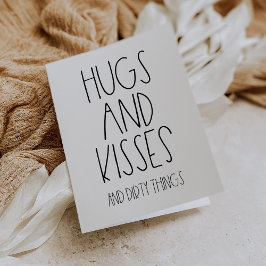 Hugs en Kisses grappige Valentijnsdag kaart