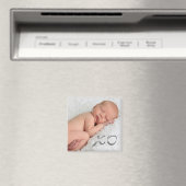 Hugs en Kisses in Silver Baby Photo Magnet (Insitu (Vaatwasser))