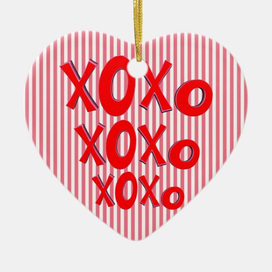 Hugs en Kisses Keramisch Ornament (Voorkant)