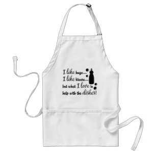 Hugs en Kisses Kitchen Quote Standaard Schort