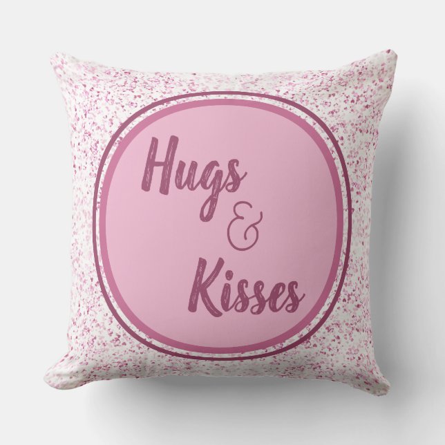 Hugs en Kisses Kussen (Voorkant)